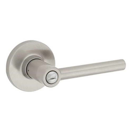 Safelock SL4000RELRDT-15 Reminy Lever with Round Rose Privacy Lock Satin Nickel Finish