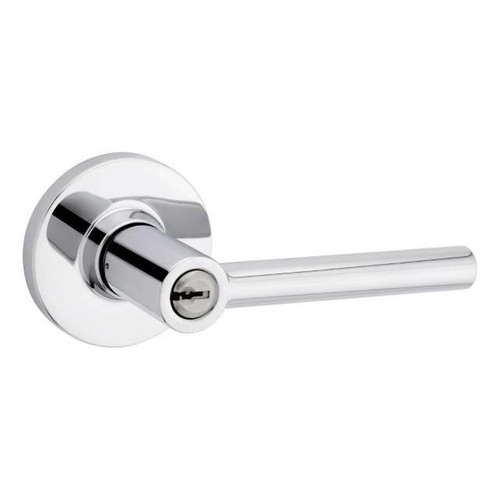 Safelock SL6000RELRDT-26 Reminy Lever with Round Rose Keyed Entry Lock Polished Chrome Finish