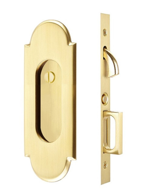 Emtek 2045US7 #8 Privacy Pocket Door Mortise Lock French Antique Finish
