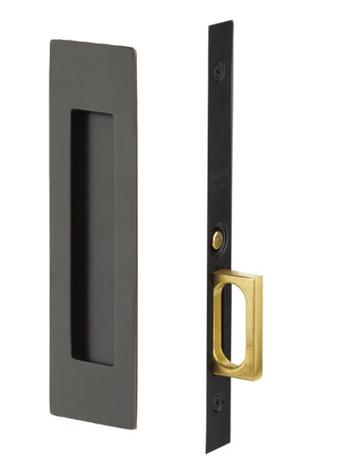 Emtek 2154US10B Narrow Modern Rectangular Passage Pocket Door Mortise Lock Oil Rubbed Bronze Finish