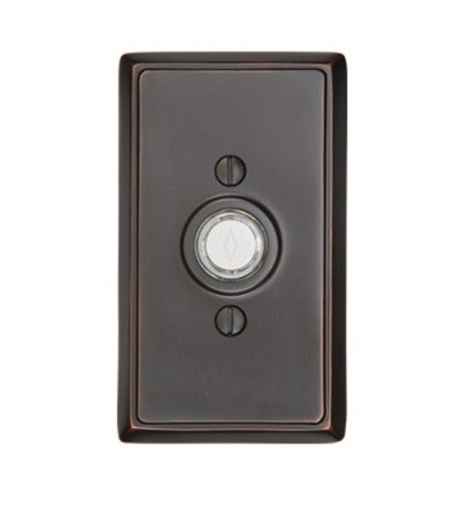 Emtek 2403US7 French Antique Doorbell Button with Rectangular Rosette