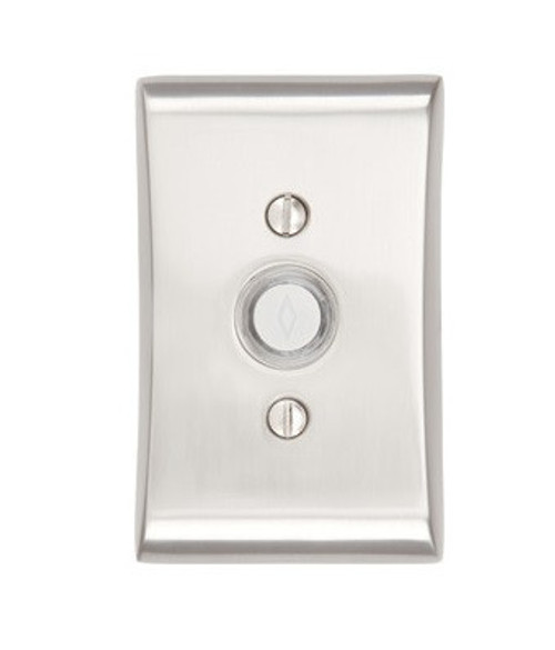 Emtek 2460US3NL Unlacquered Brass Doorbell Button with Neos Rosette