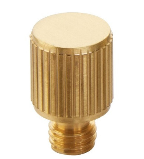 Emtek 97273US4 Satin Brass Straight Knurled Tip Set (4 per set) for 3-1/2" Residential Duty Hinges