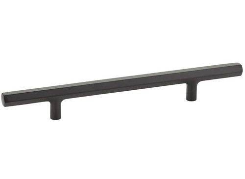 Emtek 86685US19 Mod Hex Extended 6" Center to Center Cabinet Pull Flat Black Finish