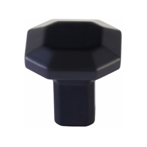 Emtek 86612US19 Flat Black 1-1/4" Riviera Square Knob