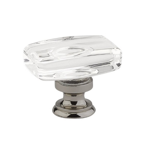 Emtek 86566US15A Pewter 1-5/8" x 1-1/8" Glass Windsor Cabinet Knob