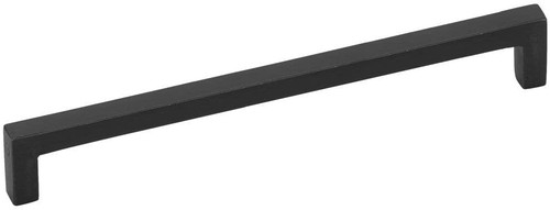 Emtek 86671FB Rustic Modern Rectangular 8" Center to Center Cabinet Pull Flat Black Finish