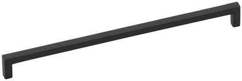 Emtek 86673FB Rustic Modern Rectangular 12" Center to Center Cabinet Pull Flat Black Finish