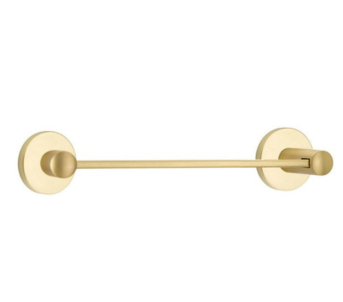 Emtek 28024US3NL Unlacquered Brass 12" Modern Brass Towel Bar