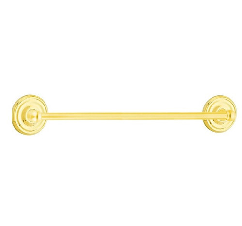 Emtek 26023US3NL Unlacquered Brass 30" Traditional Brass Towel Bar