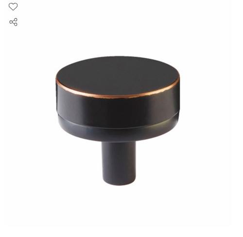 Emtek 86655.CCKUS10B.SMKUS10B Conical Stem Smooth Knob 1-1/4" Select Cabinet Knob Oil Rubbed Bronze Finish