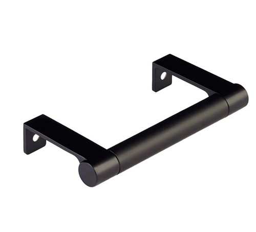 Emtek 84080.EDGRUS19.SMUS19 Select Cabinet Round Smooth Grip Edge Pull with 3-3/4" Center to Center Flat Black Finish