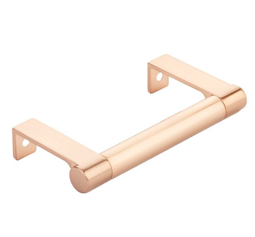 Emtek 84080.EDGRSCU.SMSCU Select Cabinet Round Smooth Grip Edge Pull with 3-3/4" Center to Center Satin Copper Finish