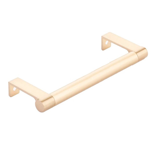 Emtek 84082.EDGRUS4.SMUS4 Select Cabinet Round Smooth Grip Edge Pull with 5-1/4" Center to Center Satin Brass Finish