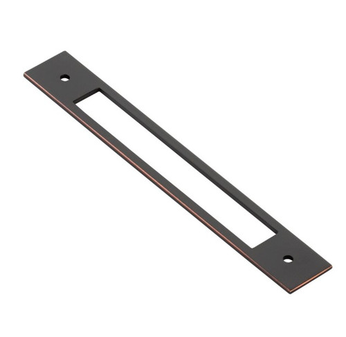 Emtek 86924US10B Modern Backplate for Cabinet Pull with 6" Center to Center Oil Rubbed Bronze Finish