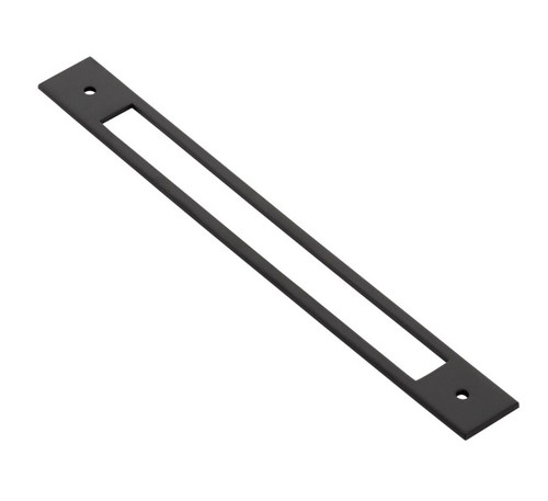 Emtek 86925US19 Modern Backplate for Cabinet Pull with 8" Center to Center Flat Black Finish