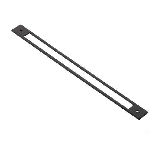 Emtek 86927US19 Modern Backplate for Cabinet Pull with 12" Center to Center Flat Black Finish