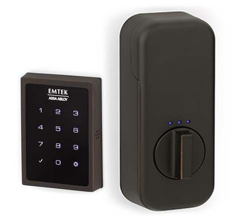 Emtek EMP0101US10B EMPowered™ Motorized Touchscreen Keypad Keyless Deadbolt Oil Rubbed Bronze Finish