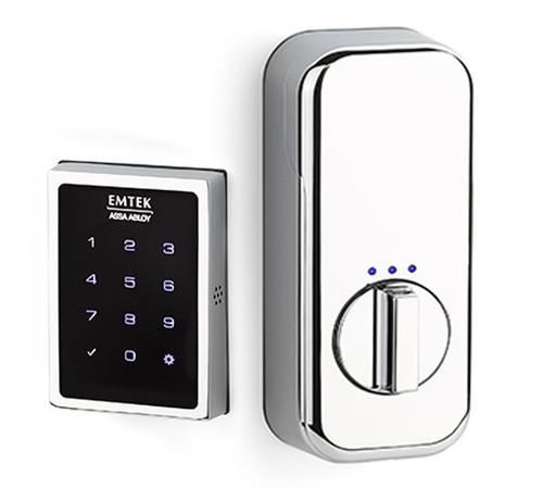 Emtek EMP0101US26 EMPowered™ Motorized Touchscreen Keypad Keyless Deadbolt Polished Chrome Finish