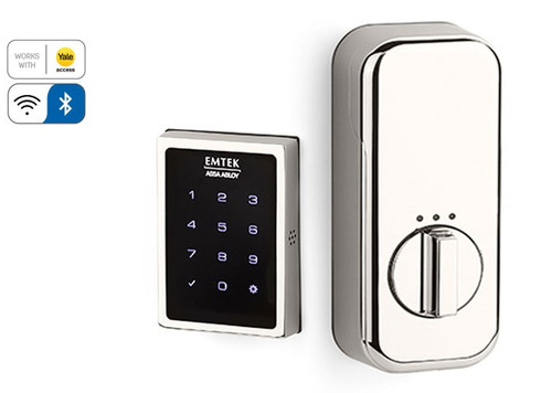 Emtek EMP1101US14 EMPowered™ Motorized Touchscreen Keypad Keyless Deadbolt Connected by August Polished Nickel Finish