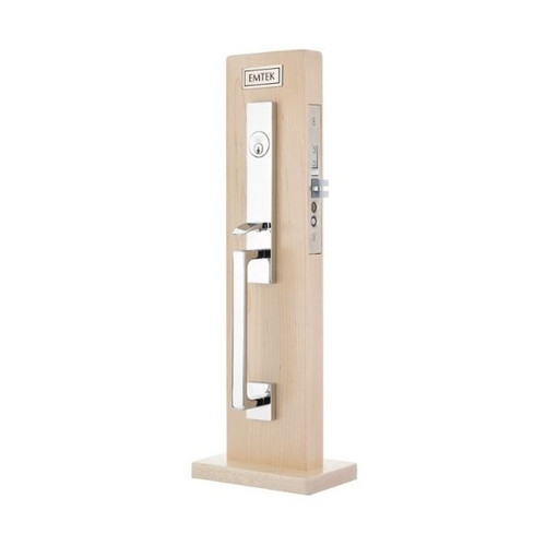 Emtek 3311US3NL Unlacquered Brass Brisbane Style Single Cylinder Mortise Entryset with your Choice of Handle