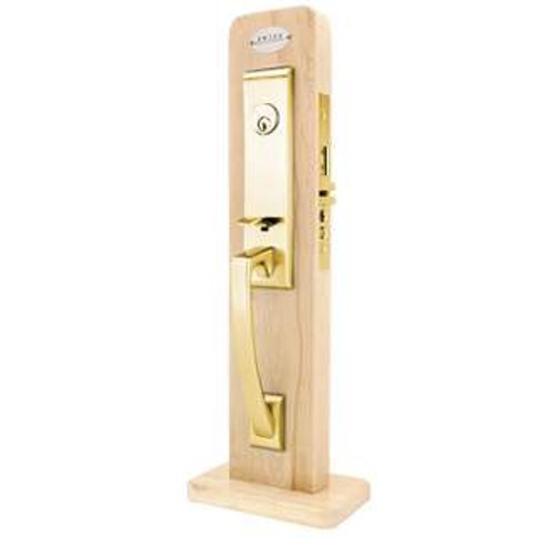 Emtek 3044US3NL Unlacquered Brass Artemis Style Dummy Mortise Entryset with Your Choice of Handle