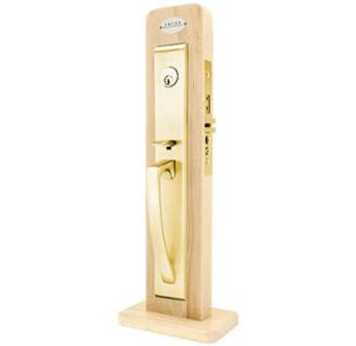 Emtek 3345US3NL Unlacquered Brass Hera Style Single Cylinder Mortise Entryset with your Choice of Handle