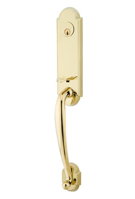Emtek 3343US3NL Unlacquered Brass Charleston Style Single Cylinder Mortise Entryset with your Choice of Handle