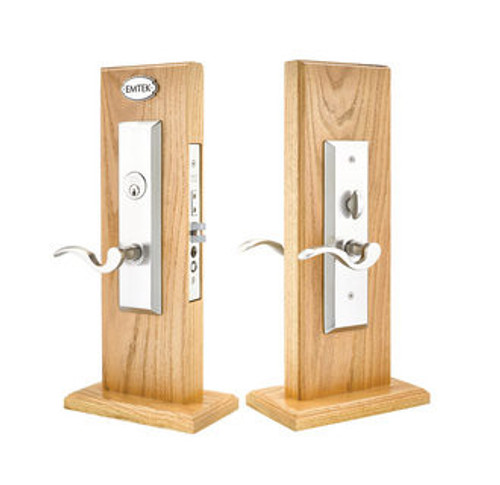 Emtek 3151US3NL Unlacquered Brass Harrison Style Dummy Mortise Entry Set with Your Choice of Handle