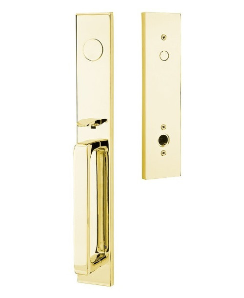 Emtek 4809US3NL Unlacquered Brass Lausanne Brass Tubular Style Dummy Entryset with Your Choice of Handle