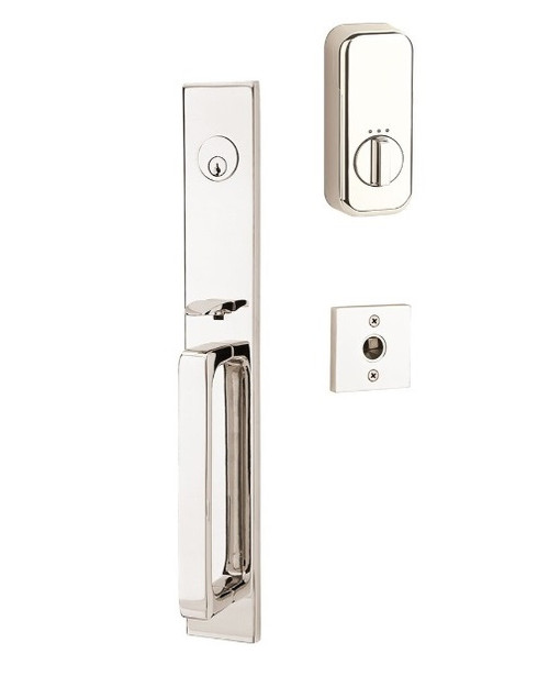 Emtek EMP4819XXXUS14 Lausanne Style EMPowered™ Motorized SMART Lock Polished Nickel Finish with Your Choice of Handle