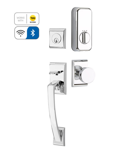 Emtek EMP4817XXXUS15 Ares Style EMPowered™ Motorized SMART Lock Satin Nickel Finish with Your Choice of Handle