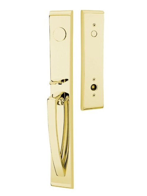 Emtek 4806US3NL Unlacquered Brass Modern Brass Orion Tubular Style Dummy Entryset with Your Choice of Handle