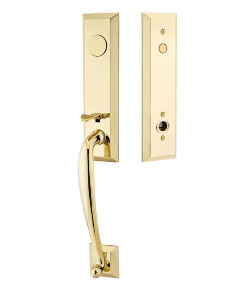 Emtek 4404US3NL Unlacquered Brass Adams Brass Tubular Style Dummy Entryset with Your Choice of Handle