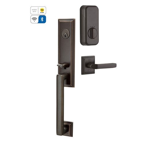 Emtek EMP4211XXXUS10B Wilshire Style EMPowered™ Motorized SMART Lock Oil Rubbed Bronze Finish with Your Choice of Handle