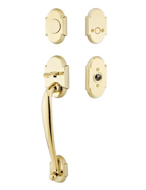 Emtek 4302US3NL Unlacquered Brass Nashville Brass Tubular Style Dummy Entryset with Your Choice of Handle