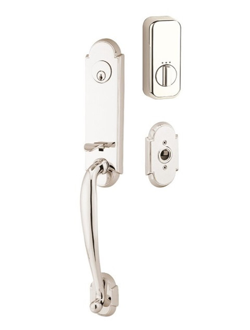 Emtek EMP4313XXXUS14 Richmond Style EMPowered™ Motorized SMART Lock Polished Nickel Finish with Your Choice of Handle