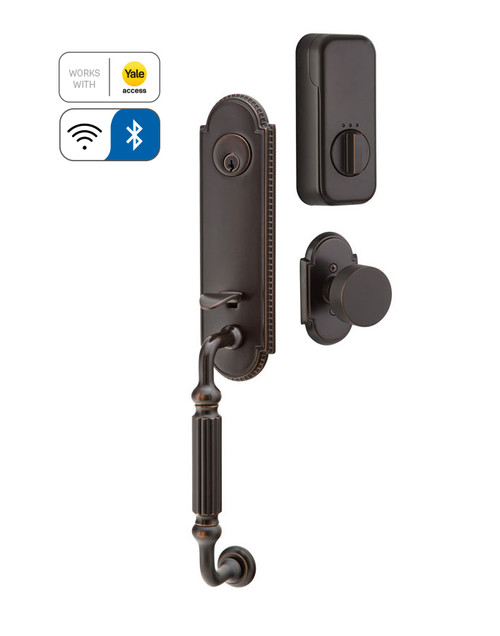 Emtek EMP4311XXXUS10B Orleans Style EMPowered™ Motorized SMART Lock Oil Rubbed Bronze Finish with Your Choice of Handle