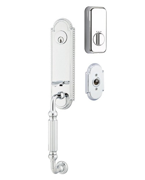 Emtek EMP4311XXXUS26 Orleans Style EMPowered™ Motorized SMART Lock Polished Chrome Finish with Your Choice of Handle