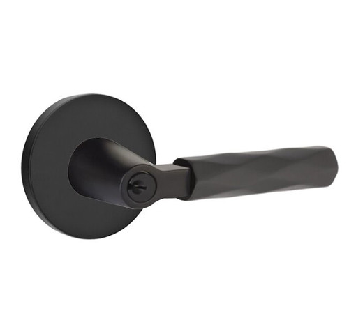 Emtek XXXXUS19-KLSUS19-TRUS19-XX Flat Black Tribeca Keyed Entry Lever with Your Choice of Rosette