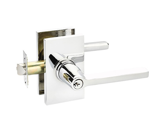 Emtek HLO-US26-FD Polished Chrome Helios Dummy Keyed Entry Lever with Your Choice of Rosette