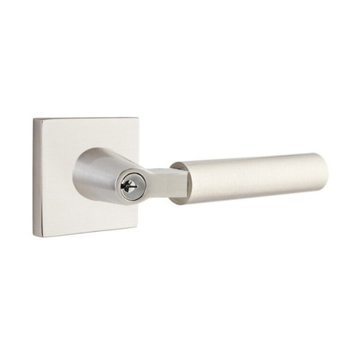 Emtek HEC-US14-ENTR Polished Nickel Hercules Keyed Entry Lever with Your Choice of Rosette