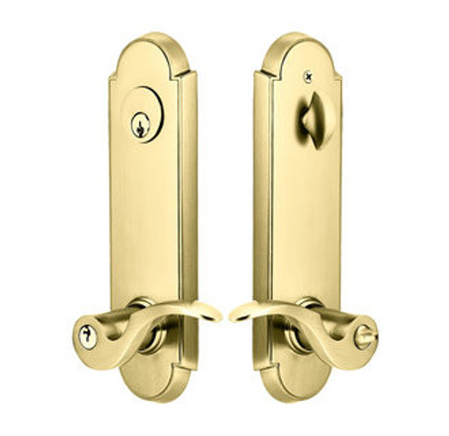 Emtek 5318US3NL Unlacquered Brass Annapolis 2-Point Single Cylinder Key In Lockset