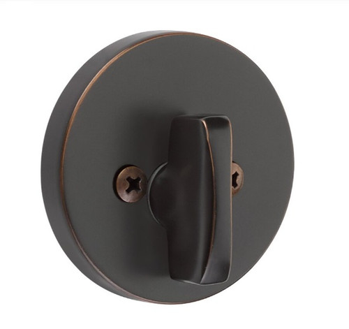 Emtek 8523US10B Oil Rubbed Bronze Modern Disc Style Single Sided Deadbolt