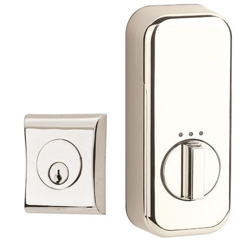 Emtek EMP8475US14 Polished Nickel Noes Style Empowered Single Cylinder Deadbolt