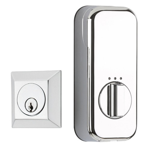 Emtek EMP8478US26 Polished Chrome Quincy Style Empowered Single Cylinder Deadbolt