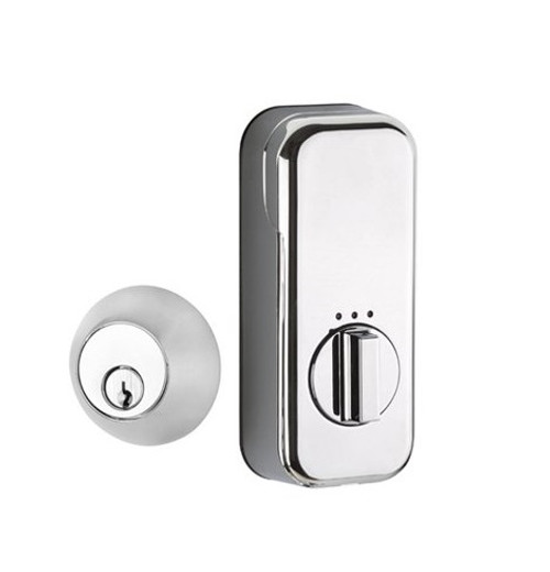 Emtek EMP8450US26 Polished Chrome Regular Style Empowered Single Cylinder Deadbolt