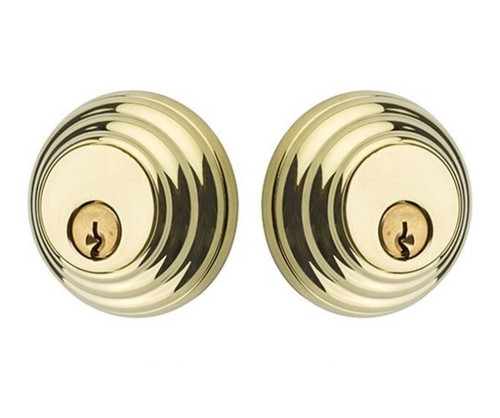 Emtek 8355US4 Satin Brass Low Profile Style Double Cylinder Deadbolt