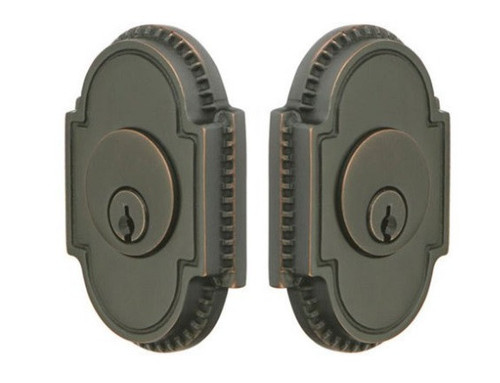 Emtek 8359US3NL Unlacquered Brass Knoxville Style Double Cylinder Deadbolt