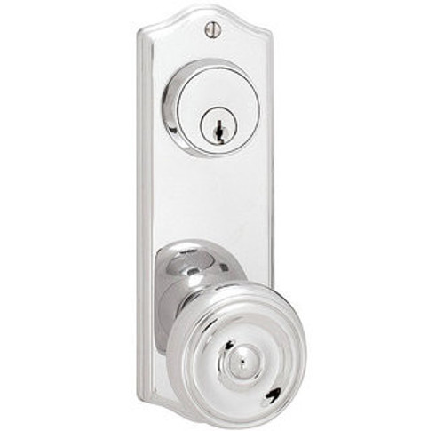 Emtek 8065US3NL Unlacquered Brass Colonial Style 3-5/8" C-to-C Dummy, Pair Sideplate Lockset